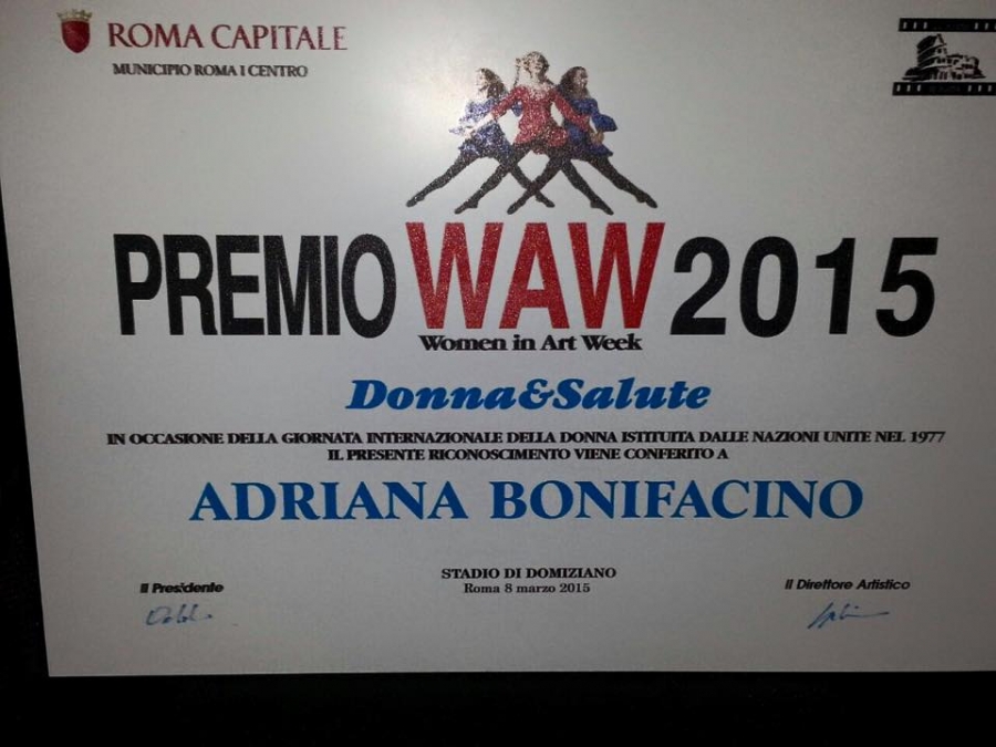 Premio WAW 2015 Women for Art Week - &quot;Donna &amp; Salute&quot;