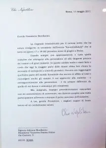 Riconoscimento del presidente della repubblica Giorgio Napolitano