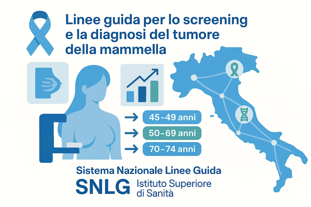 Linee guida per lo screening e la diagnosi del tumore della mammella, raccomandazioni fasce di età e intervalli