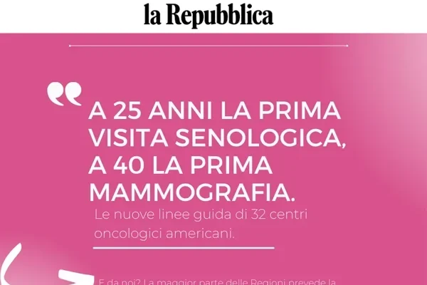 Immagine di copertina della notizia Tumore al seno, la prevenzione deve cominciare da giovani