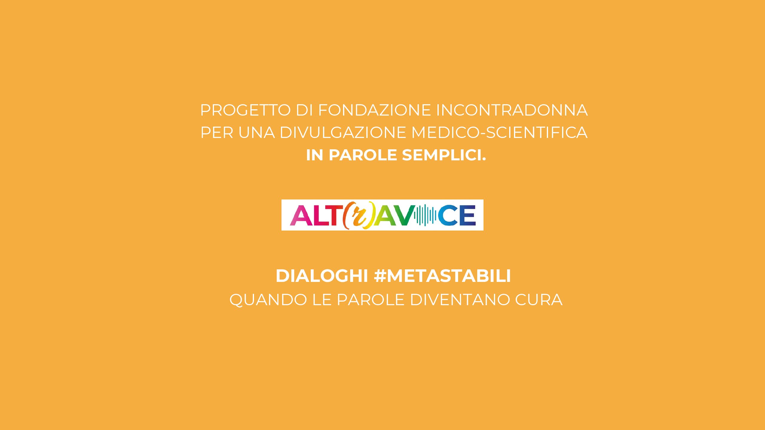 Logo ALT(r)AVOCE - Dialoghi #Metastabili: Quando le parole diventano cura