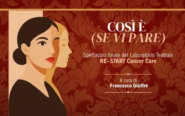 Logo Spettacolo finale laboratorio teatrale RE-START Cancer Care 2025