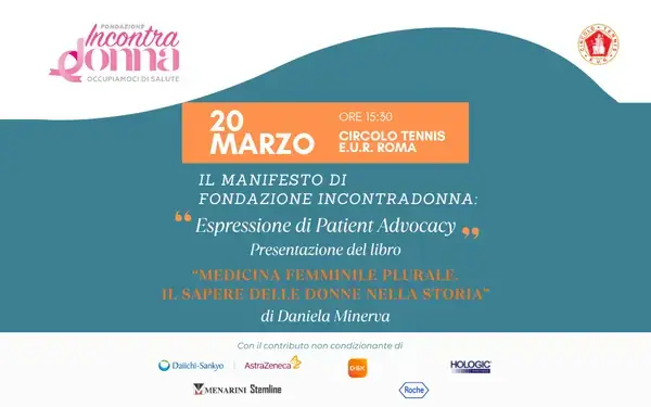 Logo "Il Manifesto di Fondazione IncontraDonna: espressione di Patient Advocacy" - 20 marzo 2026