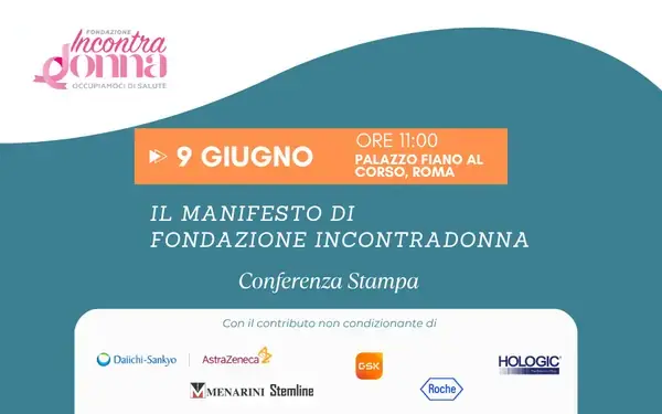 Logo Il Manifesto di Fondazione IncontraDonna - Conferenza Stampa 9 giugno 2026