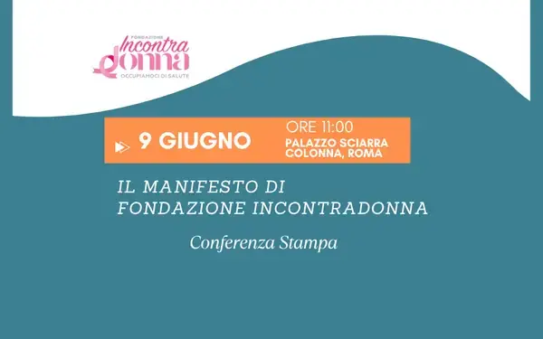 Logo Il Manifesto di Fondazione IncontraDonna - Conferenza Stampa 9 giugno 2026